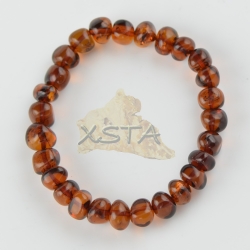 Cherry Baltic amber bracelet baroque